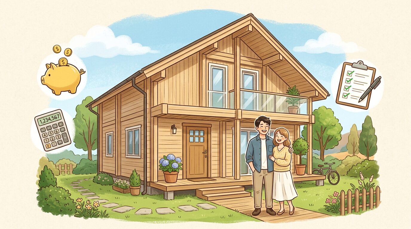 桑名市のローコスト住宅イメージイラスト