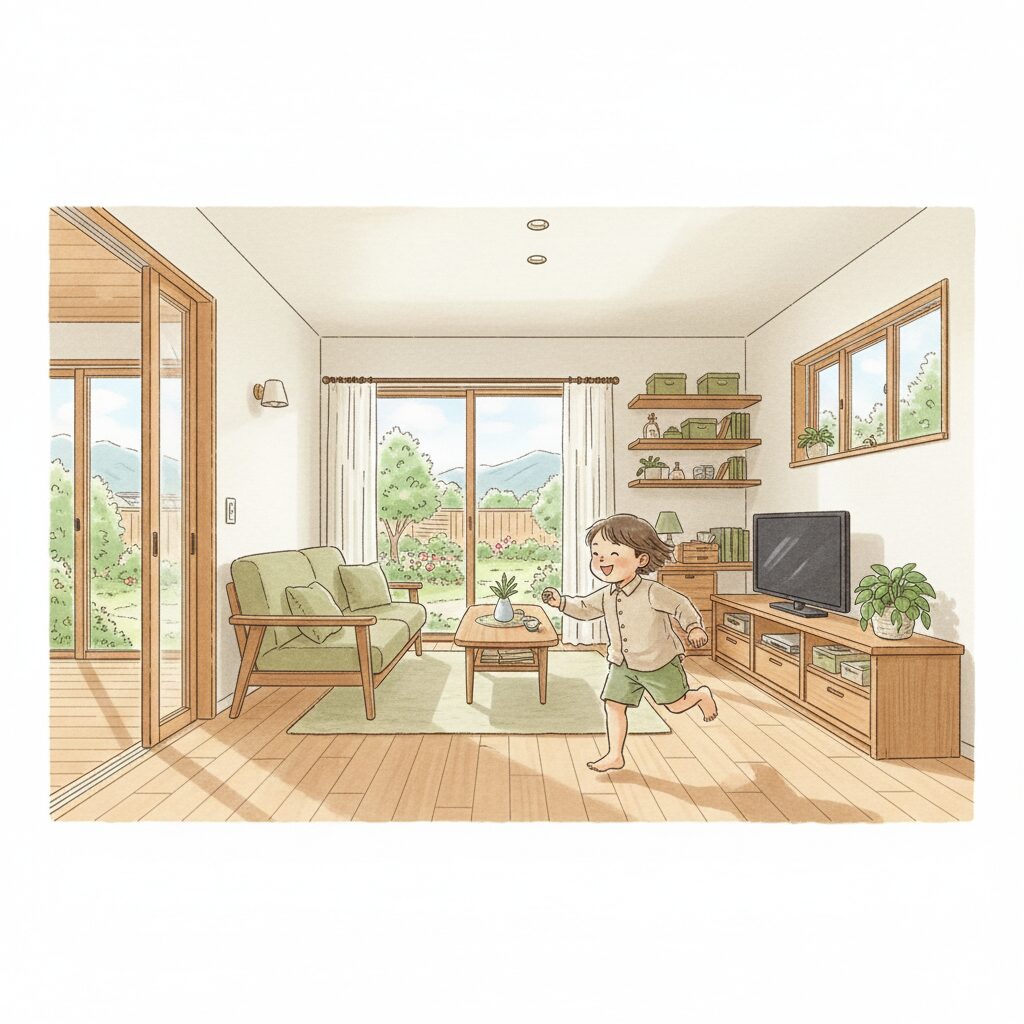 桑名市 自然素材 注文住宅 無垢材リビング