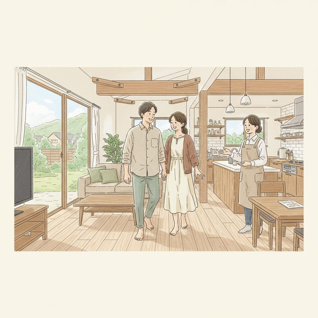 自然素材のモデルハウス見学 桑名市