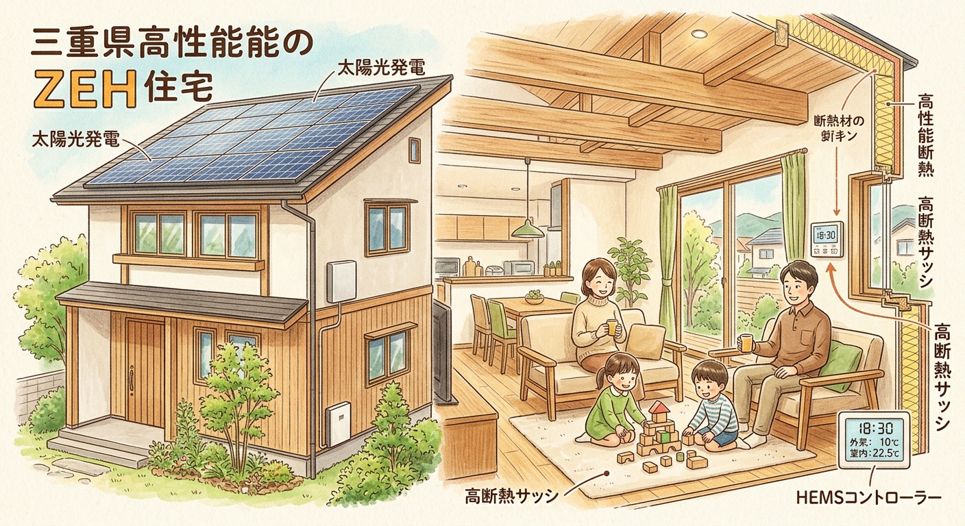 三重県の高性能ZEH住宅
