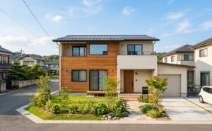 物価高騰下で三重県に家を建てるか待つかを判断するイラスト