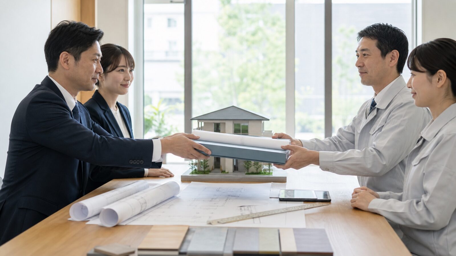 アエラホームの注文住宅事業と図面を承継するイメージ