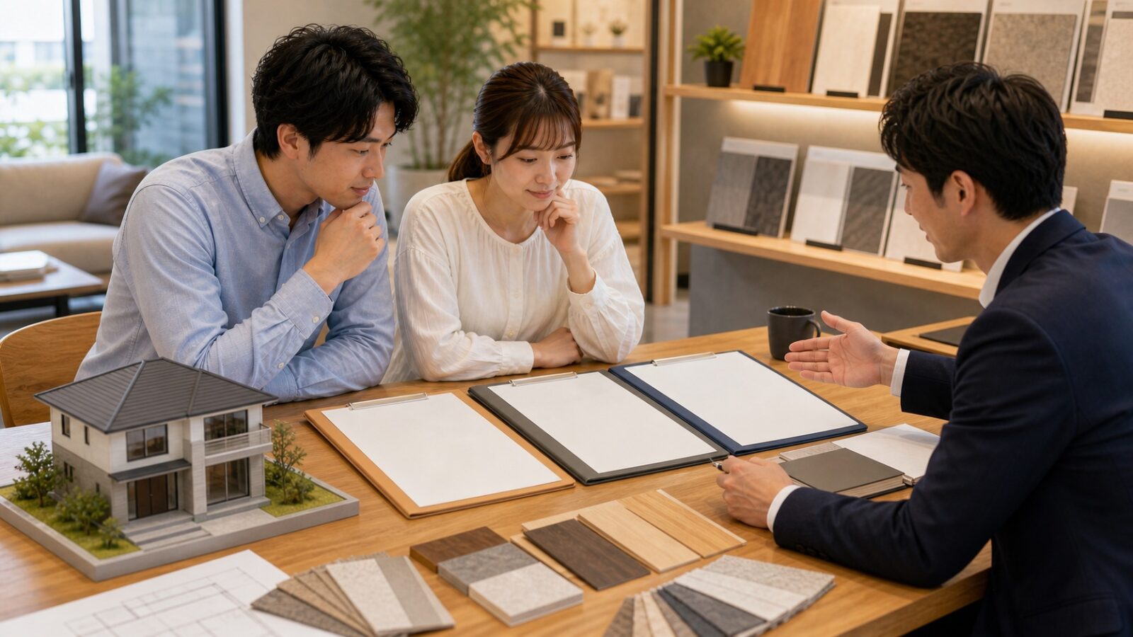 三重県で工務店とハウスメーカーの提案を比較する相談風景